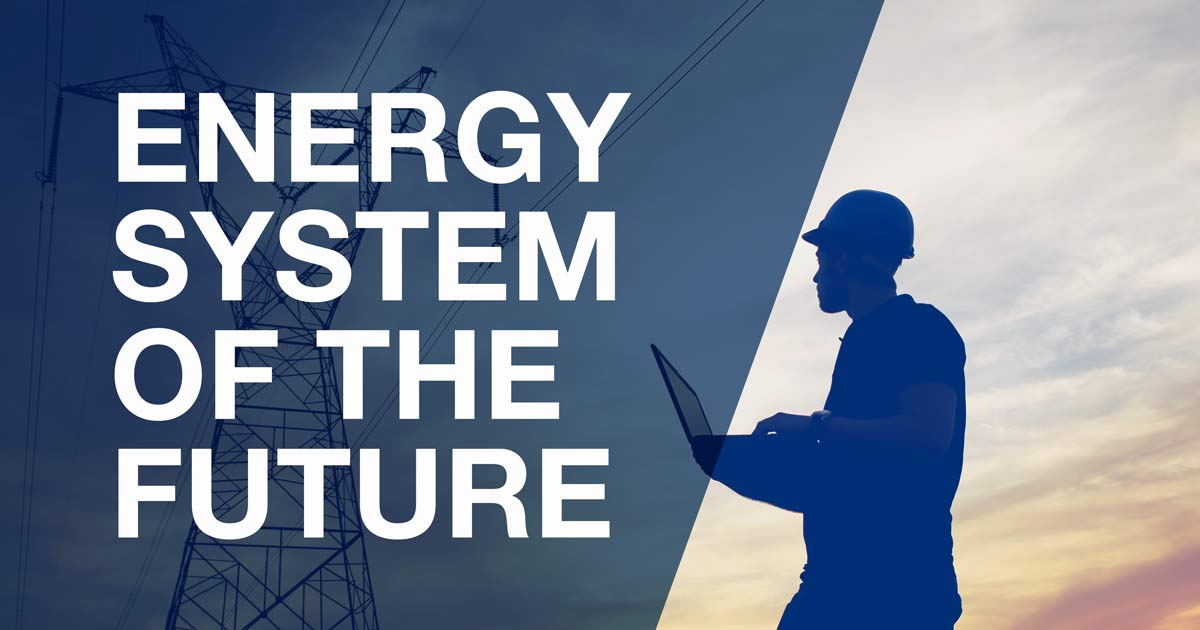 Energy system of the future illustration