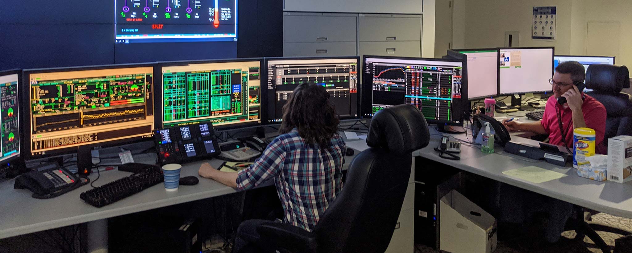 Operator in operations center