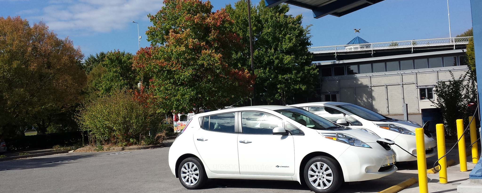 Electric Car charging in a charging station