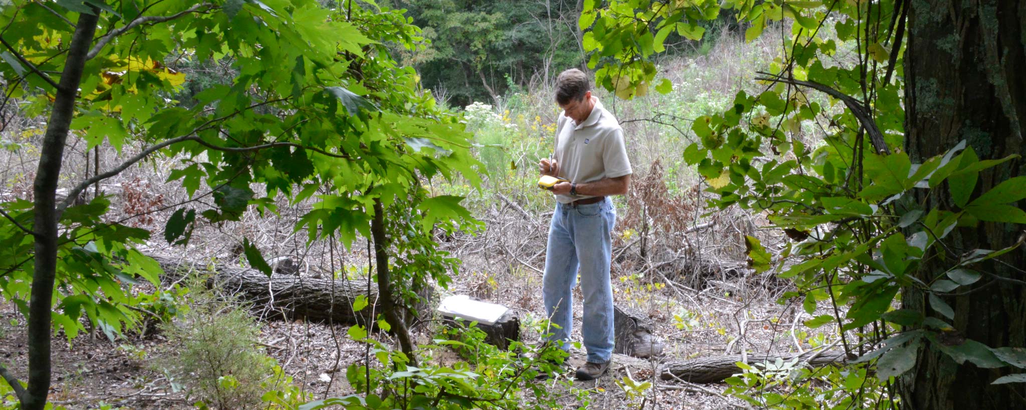 Steve taking gps coordinates