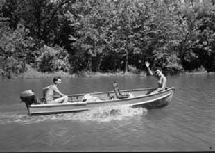 People boating in historic times