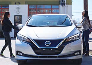 Women getting into Nissan electric vehicle