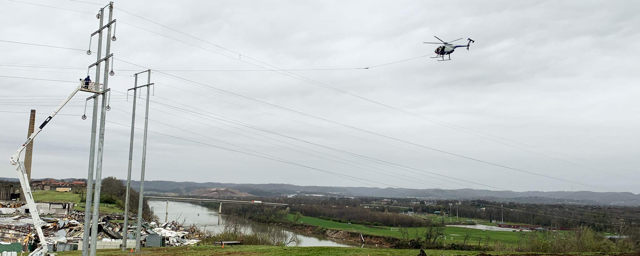 TVA crews began assessing the tornado damage