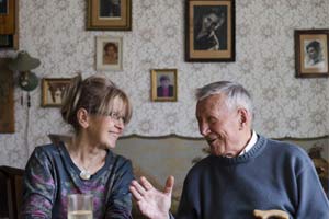 Couple talking to each other