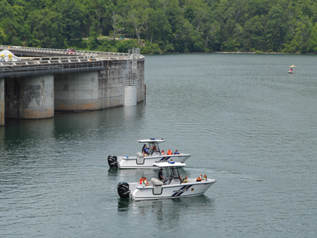 TVA Police boats on lake