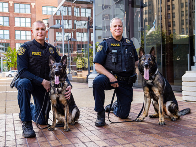 TVA Police officers with K9 dogs