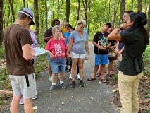 Mercedes Maddox making bird call